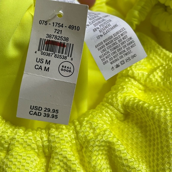 Aerie • NWT Neon Lemon Vibrant Yellow Bikini Bottoms Scrunch Tie - Picture 5 of 6